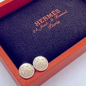 Hermès Ex-Libris 18k Fine Jewelry Earrings